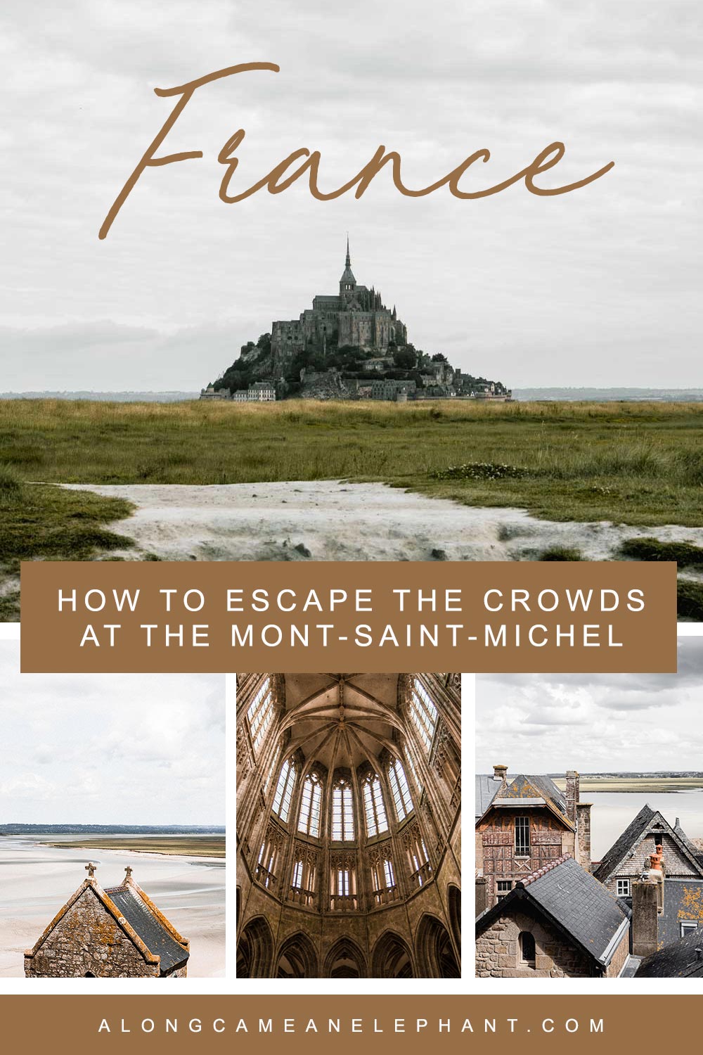 A perfect trip to the Mont-Saint-Michel, France. While this mysterious island attracts millions of visitors each year, it can be tough to appreciate its beauty through the crowds. Here's out perfect Mont-Saint-Michel itinerary to avoid the crowds! #france #montsaintmichel #francetravel #franceitinerary