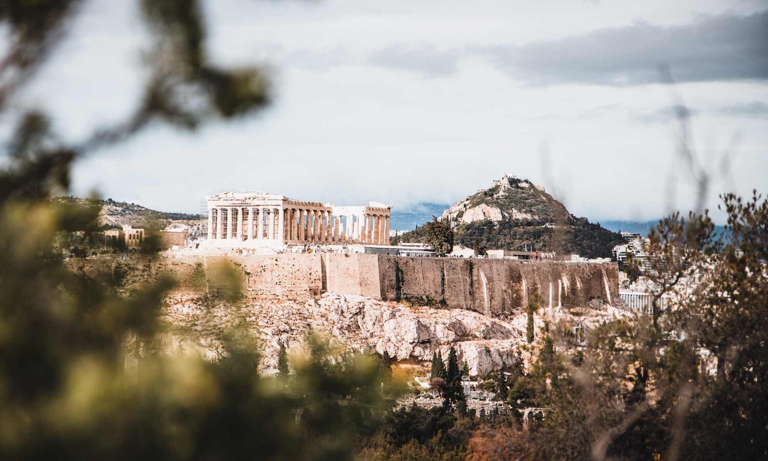 Prachtige uitzichten over de Akropolis in Athene