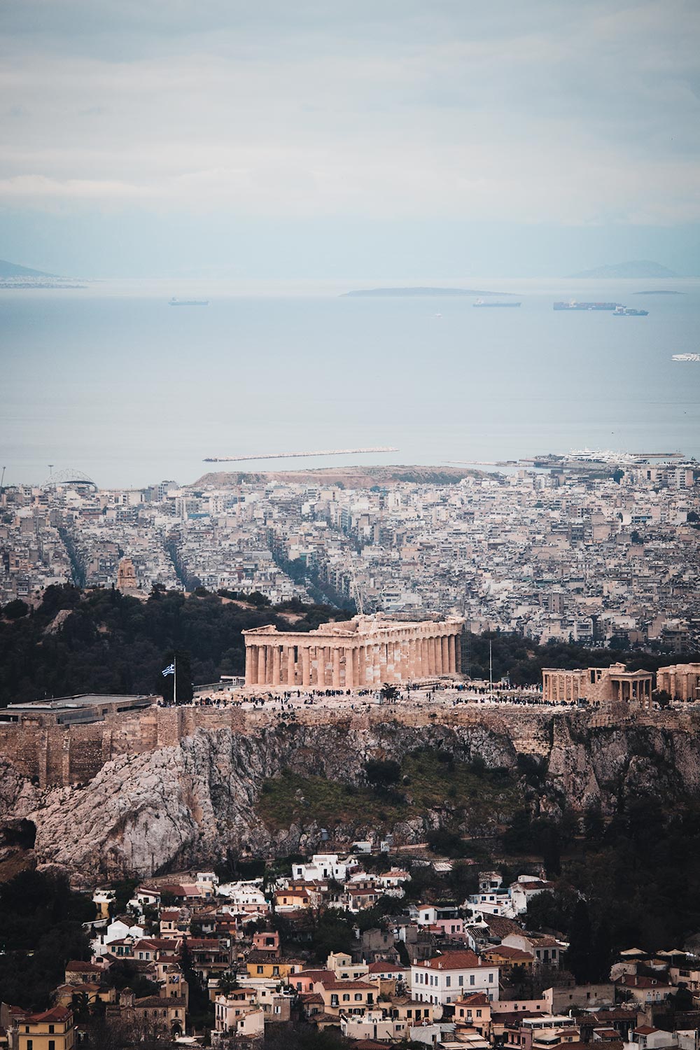 Uitzicht over de Akropolis in Athene