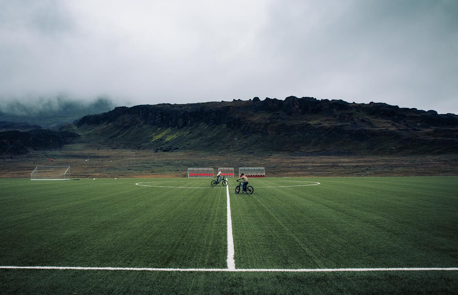 Voetbalveld Disko Island, Groenland