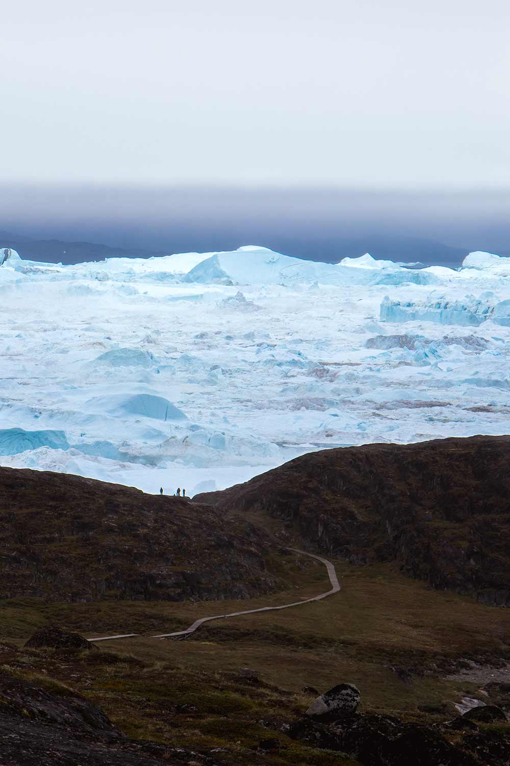 uitzicht over Ilulissat Ijsfjord