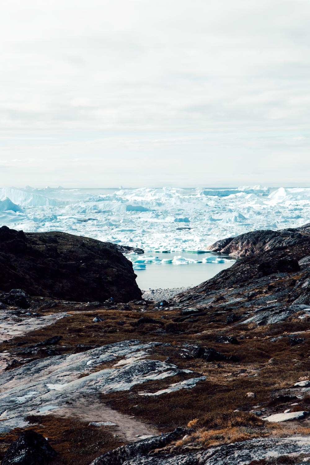 Adembenemende panorama's langs de blauwe wandelroute Ilulissat ijsfjord