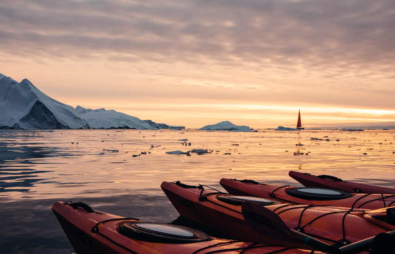 Avontuur in Groenland: kajakken tussen de ijsbergen in Ilulissat