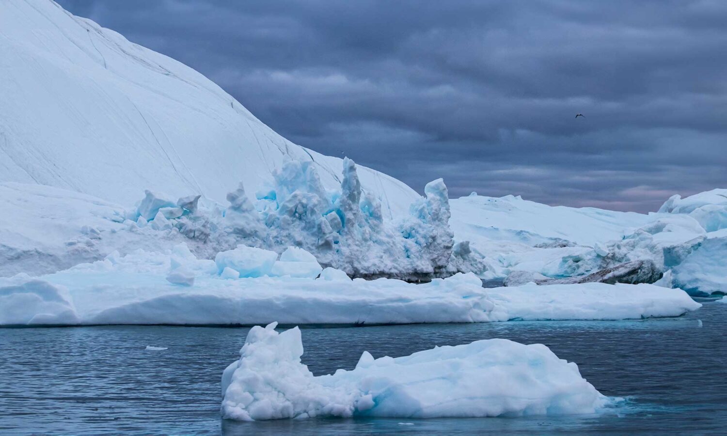 Awe-inspiring views of Greenland icebergs during a midnight sun cruise